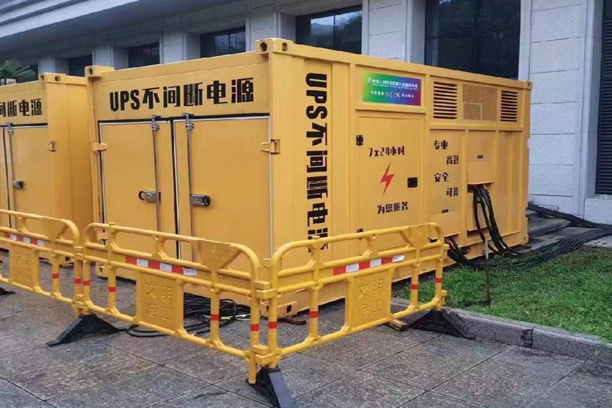 金湖发电机租赁施工现场