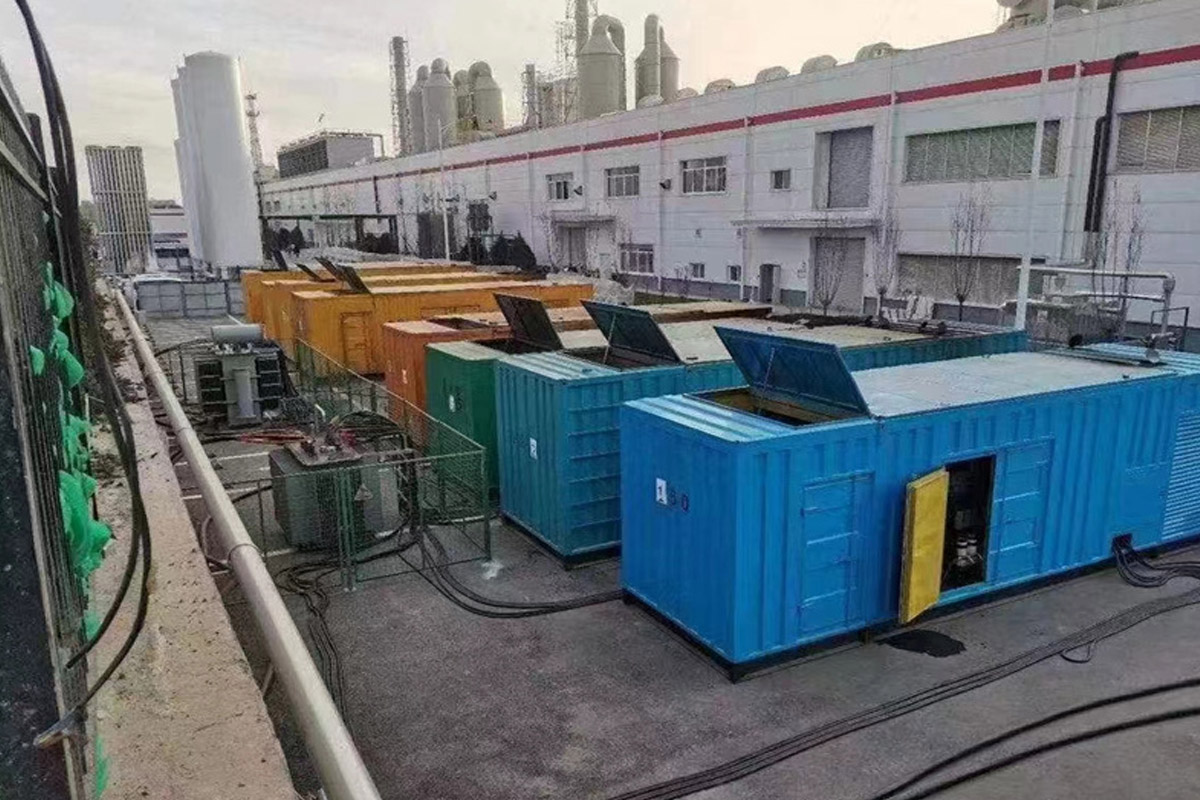 金湖发电机租赁施工现场